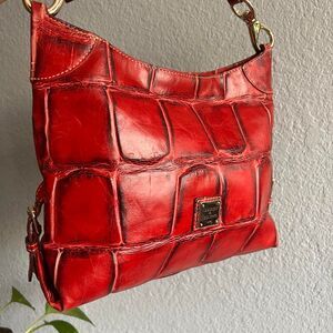 Red Leather Dooney & Bourke Crossbody Bag